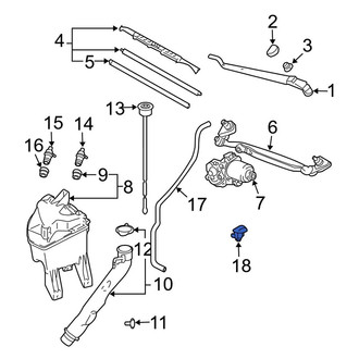 Toyota OE - Front Windshield Washer Nozzle