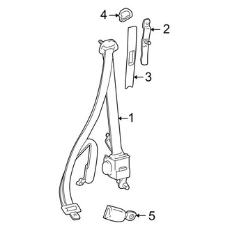 Toyota OE - Restraint Systems - Front Seat Belts (Gas)