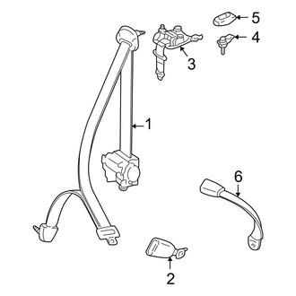 Toyota OE - Restraint Systems - Rear Seat Belts (Gas)