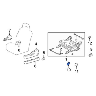Toyota OE - Front Left Inner Seat Track Cover