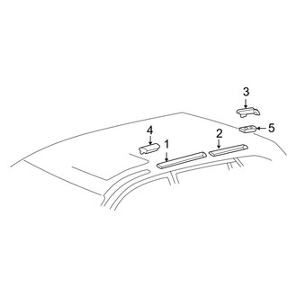 Toyota OE - Roof - Exterior Trim (W/O Sunroof), (Gas)