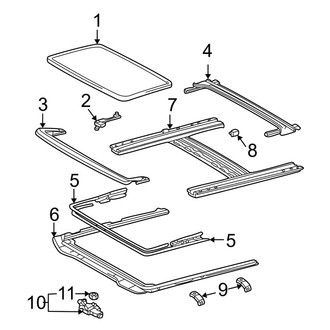 Toyota OE - Roof - Sunroof (With Sunroof), (Gas)