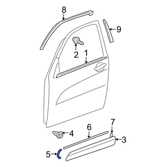 Toyota OE - Front Right Door Molding Seal