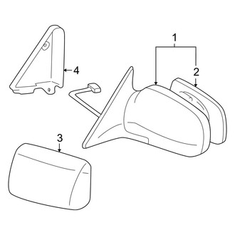 Toyota OE - Front Door - Outside Mirrors (Gas)