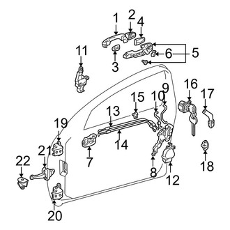 Toyota OE - Front Door - Lock & Hardware (Gas)