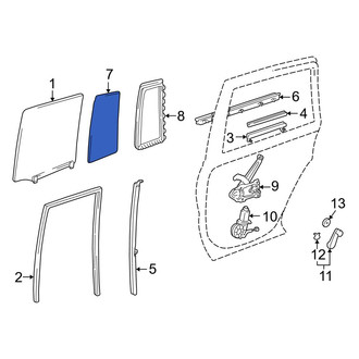 Toyota OE - Center Left Vent Window Assembly