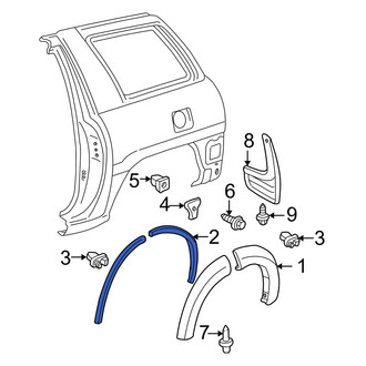 Toyota OE - Front Right Rearward Wheel Arch Molding Seal