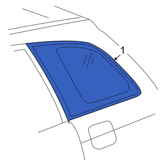 Toyota OE - Rear Left Quarter Glass