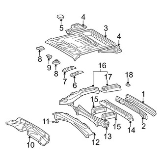 Toyota OE - Rear Body & Floor - Floor & Rails (Gas)