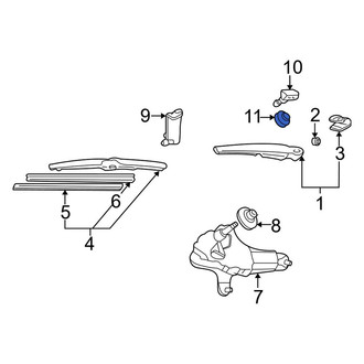 Toyota OE - Rear Back Glass Washer Nozzle Grommet