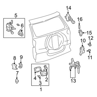 Toyota OE - Back Door - Lock & Hardware (Gas)