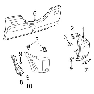 Toyota OE - Rear Bumper - Bumper & Components (Gas)