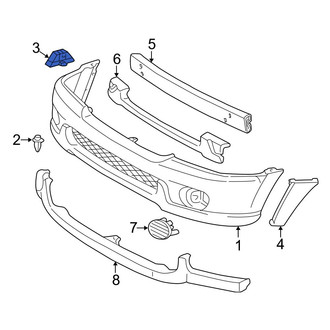 Toyota OE - Front Bumper Cover Support Rail