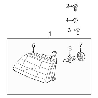 Toyota OE - Front Lamps - Headlamp Components