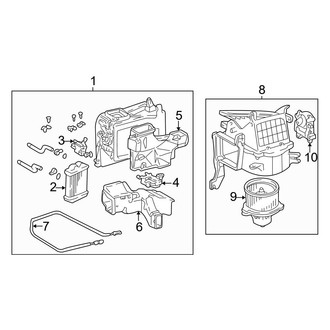 Toyota OE - Air Conditioner & Heater - Heater Components (Front)