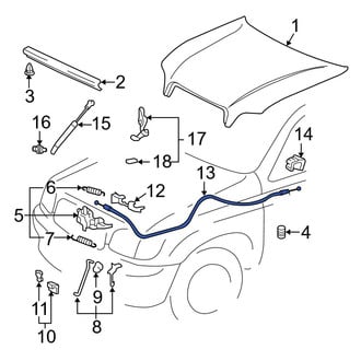 Toyota OE - Front Hood Release Cable