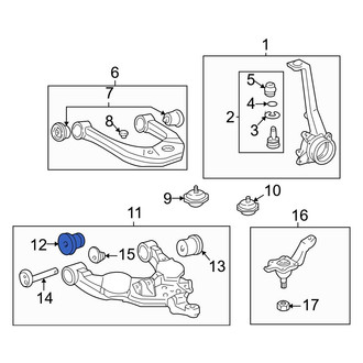 Toyota OE - Front Lower Rearward Suspension Control Arm Bushing