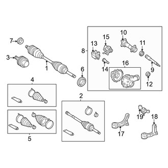 Toyota OE - Front Suspension - Carrier & Front Axles (4WD)