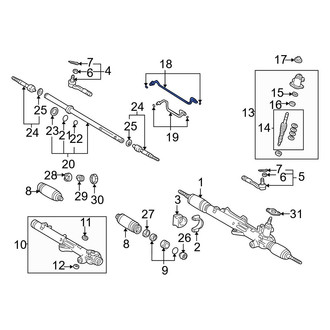 Toyota OE - Front Power Steering Cylinder Line
