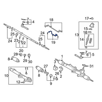 Toyota OE - Front Power Steering Cylinder Line