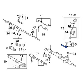 Toyota OE - Inner Steering Tie Rod End