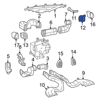 Toyota OE - Right Outer Dashboard Air Vent