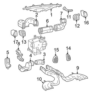 Toyota OE - Instrument Panel - Ducts (Front)