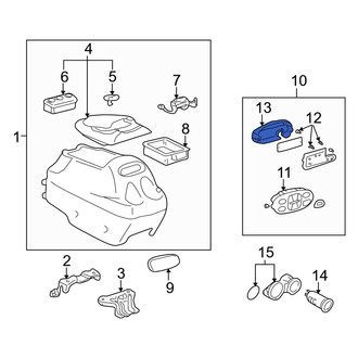 Toyota OE - Rear HVAC Temperature Control Panel Bracket
