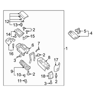 Toyota OE - Rear Console