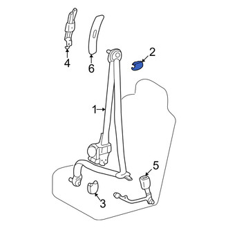Toyota OE - Front Upper Seat Belt Anchor Plate Cover