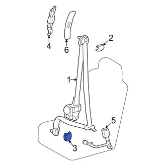 Toyota OE - Front Lower Seat Belt Bolt Cover Cap