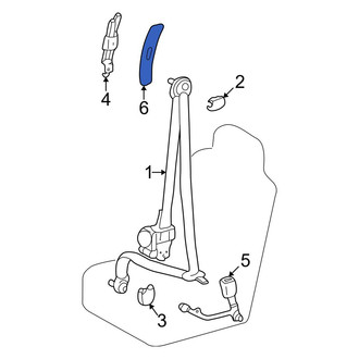Toyota OE - Left Seat Belt Height Adjuster Cover