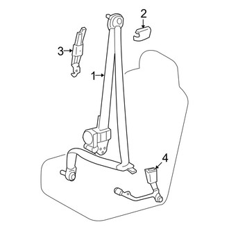 Toyota OE - Restraint Systems - Rear Seat Belts (2nd Row Seat, Bucket Seat)