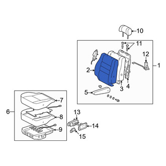 Toyota OE - Front Left Seat Back Cushion Cover