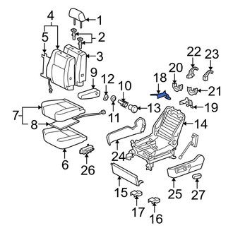 Toyota OE - Front Left Inner Seat Back Cushion Cover