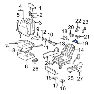 Toyota OE - Front Right Upper Outer Seat Hinge Cover