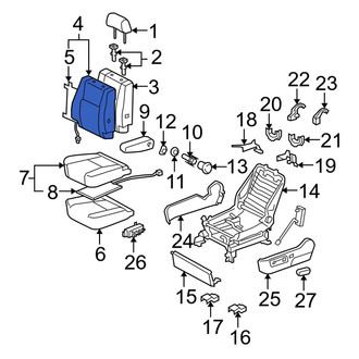 Toyota OE - Front Left Seat Back Cushion Cover