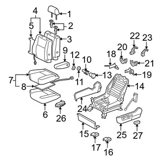 Toyota OE - Seats & Tracks - Front Seat Components (W/O Side Air Bag)