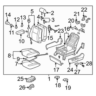 Toyota OE - Seats & Tracks - Front Seat Components (With Side Air Bag)