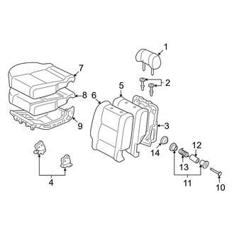 Toyota OE - Seats & Tracks - Rear Seat Components (2nd Row Seat, Bucket Seat)