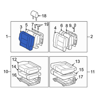 Toyota OE - Rear Right Seat Back Cushion Cover