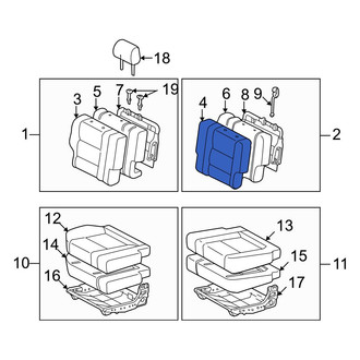 Toyota OE - Rear Left Seat Back Cushion Cover