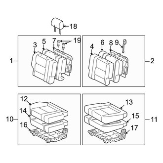 Toyota OE - Seats & Tracks - Rear Seat Components (3rd Row Seat)