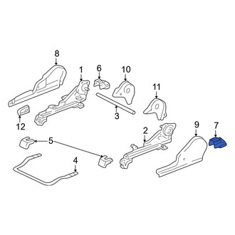 Toyota OE - Front Left Inner Seat Track Cover