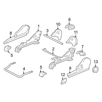 Toyota OE - Seats & Tracks - Tracks & Components (Driver Side Front Seat, Manual)