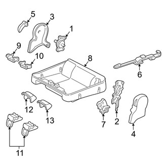 Toyota OE - Seats & Tracks - Tracks & Components (2nd Row Seat, With Split Bench Seat, Passenger Side)