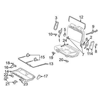 Toyota OE - Seats & Tracks - Tracks & Components (2nd Row Seat, With Split Bench Seat, Driver Side)