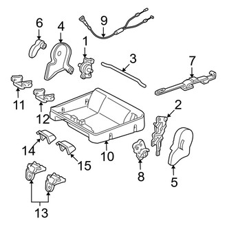Toyota OE - Seats & Tracks - Tracks & Components (2nd Row Seat, With Bucket Seat, Passenger Side)