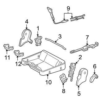 Toyota OE - Seats & Tracks - Tracks & Components (2nd Row Seat, With Bucket Seat, Driver Side)