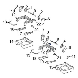 Toyota OE - Rear Right Seat Track Cover